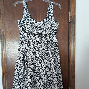 Speckled Black & White Dress